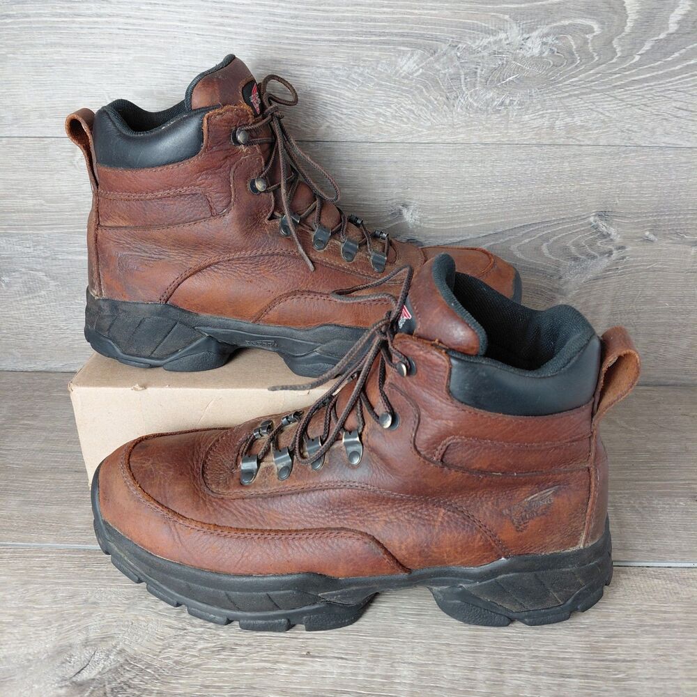 Red Wing TruHiker 8683 Boot Men 10.5 Brown Leather Waterproof Soft Toe EH Safety